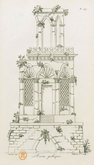 Antonin CarÃªme, Cuisinier pittoresque. Ruine Gotique, pÃ¢tisserie extraordinaire mangeable