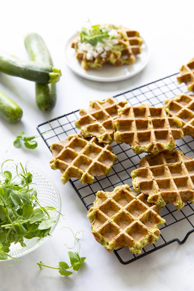 Gaufres courgette seigle blé farine