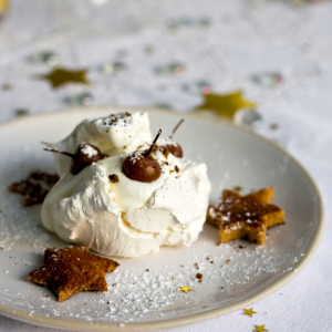 Pavlova chantilly au pain d'Ã©pices