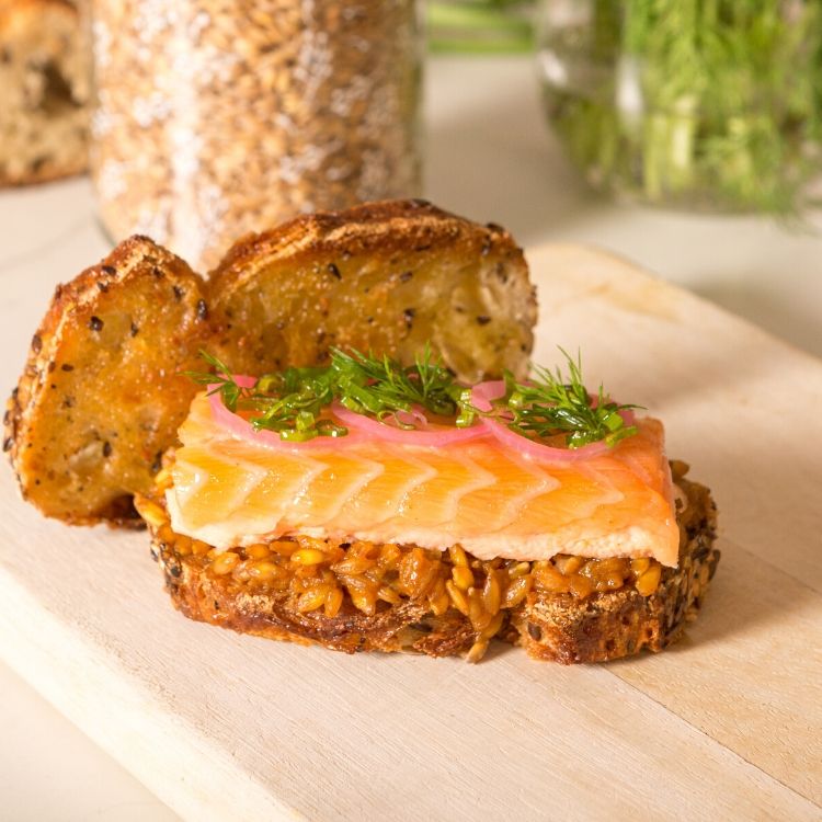 Sandwich au saumon  et petit épeautre pour les sportifs Florian Barbarot