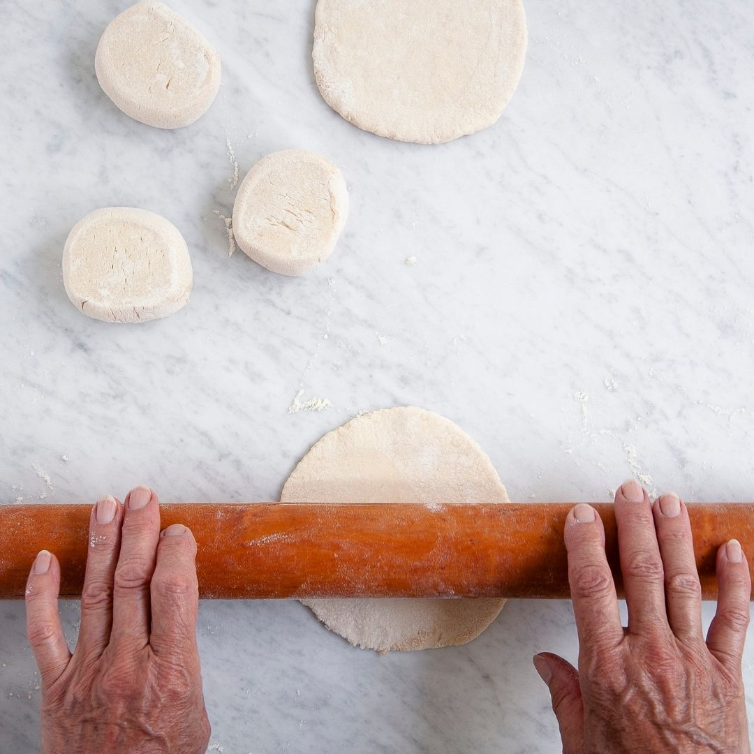 recette de pains baos étaler la pâte