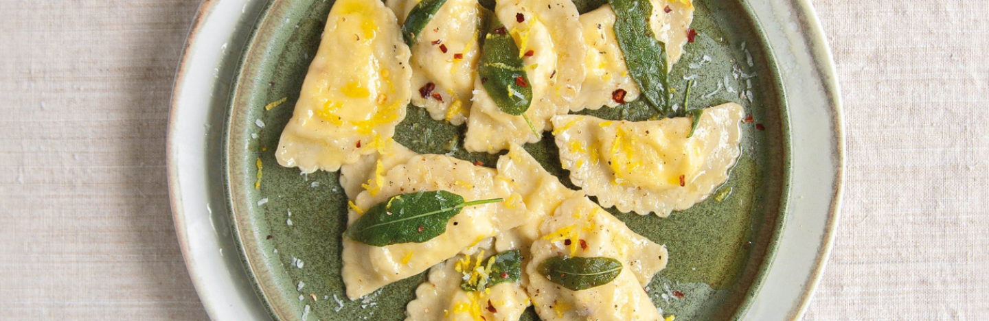 Raviolis au citron et à la fêta