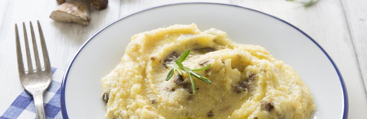 Polenta de maïs aux cèpes