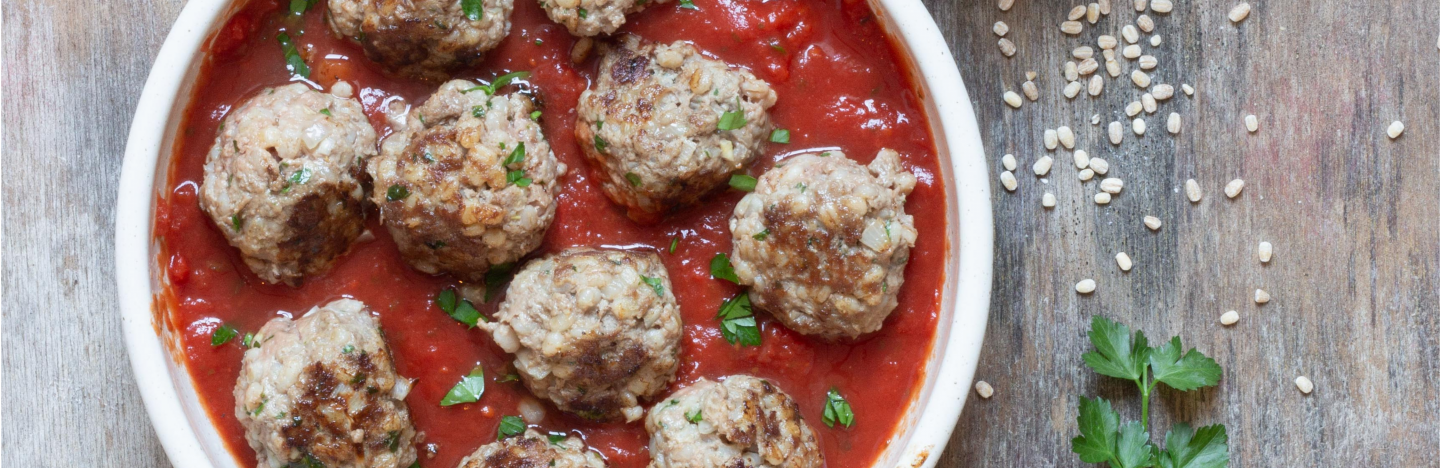 Boulettes de viande à l'orge perlée