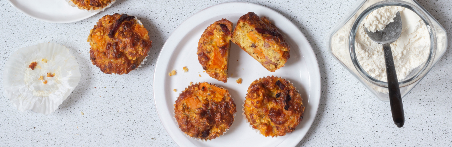 Muffin à la patate douce et flocons d'avoine