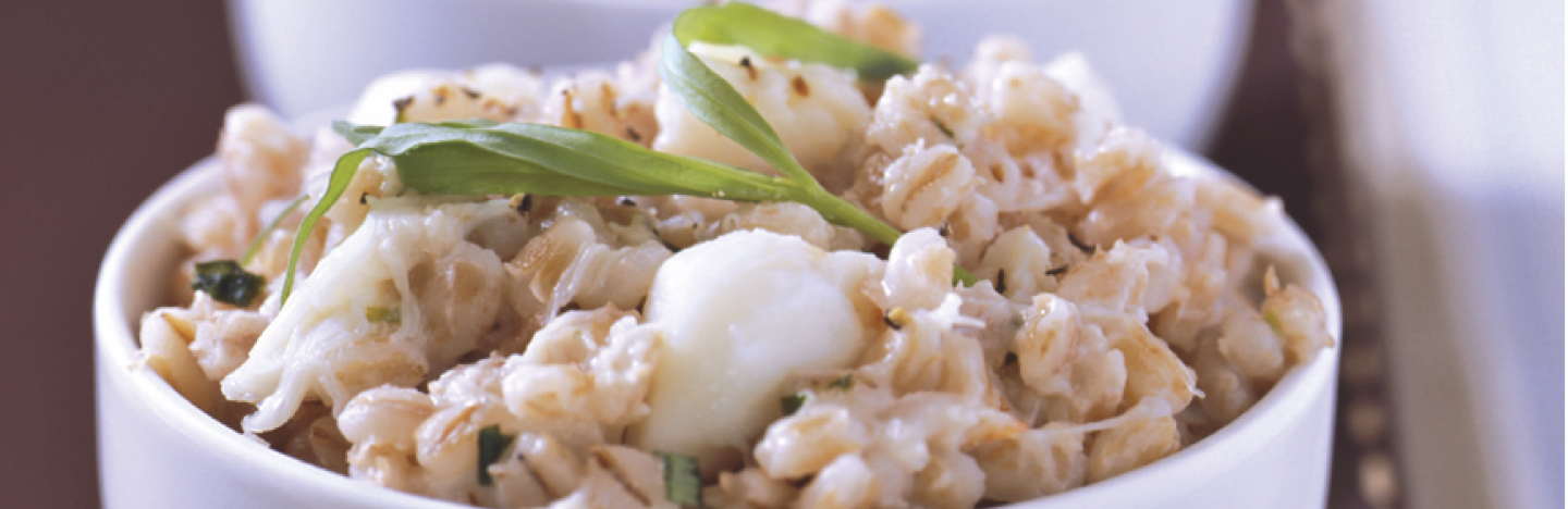 risotto d'orge au crabe