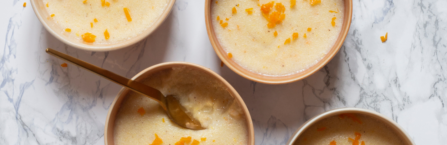 Semoule de blé dur au lait et à l’orange