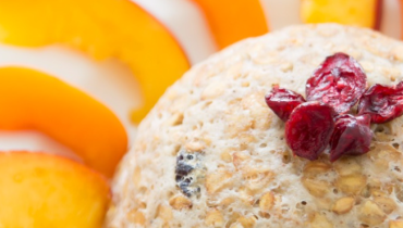 bowl cake banane cramberries