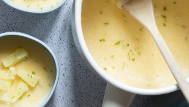 Crème de polenta au citron et à l’ananas