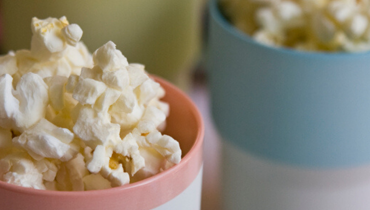 Cornets de pop-corn salé