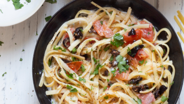 One pot pasta à la tomate et aux olives