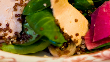 Salade gourmande quinoa foie gras