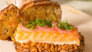 Recette sandwich au saumon et petit épeautre Florian Barbarot