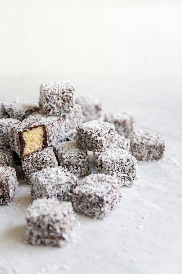 recette de lamingtons au chocolat et noix de coco