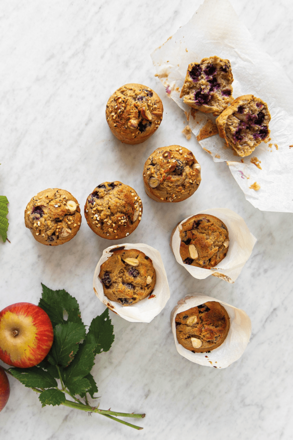 Muffins aux pommes à la farine de sorgho