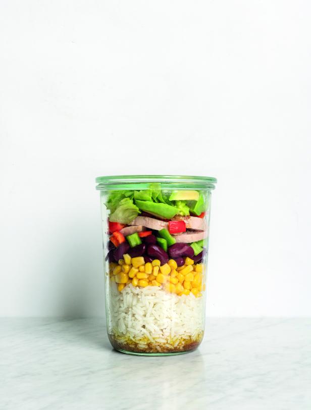 Salad jar riz et maïs