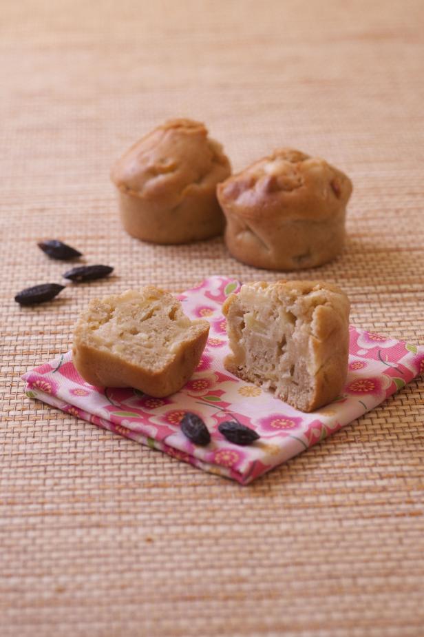 Muffins aux pommes, seigle et fève tonka