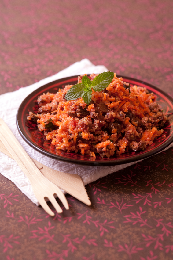 Taboulé de quinoa aux carottes et betterave